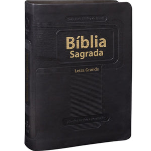 Biblia Em Portugués RA045LG Tapa Imitación Cuero Negro