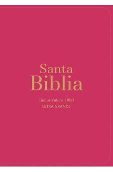 Biblia RVR 1960 Compacta Letra Grande 11 puntos Símil Piel Fucsia