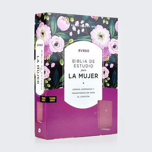 Biblia RVR 1960 de Estudio para la Mujer  Piel Orquídea Con índice Interior a Color Comfort Print