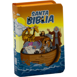 Biblia RVR 1960 Bolsillo Infantil Arca Naranja Tapa Dura Canto Naranja