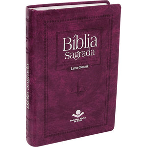 Biblia Em Portugués ARC065TILGILV Tapa Imitación Cuero Púrpura Noble Índice Digital