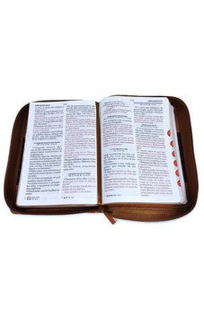 Image of Biblia RVR 1960 Letra Grande Tamaño Manual Duotono Café Símil Piel