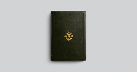 Image of ESV  Large Print Study Bible (Trutone, Olive, Branch Design)