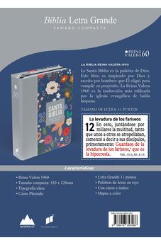 Image of Biblia RVR 1960 Compacta Letra Grande 11 puntos Símil Piel plomo con Cierre y Índice