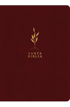 Biblia RVR 1960 de Estudio del Diario Vivir Letra Grande Símil Piel Vino Tinto Índice Letra Roja