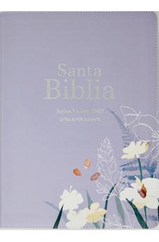Biblia RVR 1960 Letra Súper Gigante Símil Piel Lavanda