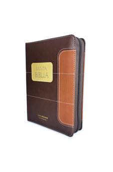 Biblia RVR 1960 Letra Grande Tamaño Manual Tech Negro Marrón Símil Piel