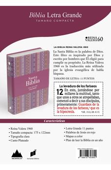 Image of Biblia RVR 1960 Compacta Letra Grande 11 puntos Símil Piel Andina Borgoña