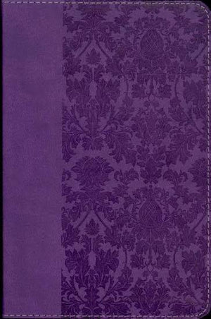 KJV Large Print Personal Size Reference Bible, Purple Leathertouch, Red Letter