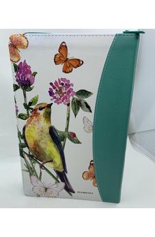 Image of Biblia RVR 1960 Letra Grande Tamaño Manual Floral Mariposas Símil Piel con Índice y Cierre