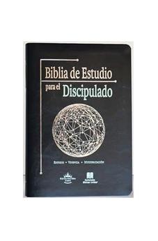 Biblia RVR 1960 de Estudio Discipulado Negro Símil Piel