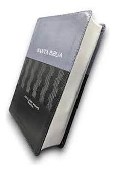 Image of Biblia RVR 1960 Letra Súper Gigante Símil Piel Negro Azul con Cierre Manual