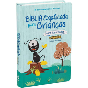 Bíblia Em Portugués NTHL Explicada para Crianças com ilustrações Smilinguido Capa Dura Azul