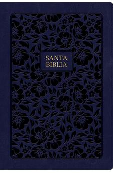 Biblia RVR 1960 Letra Grande Tamaño Manual Edición Especial, Azul Marino, Símil Piel