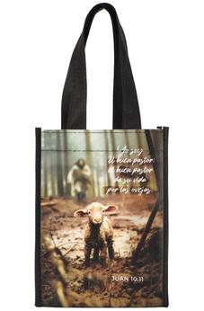 Bolsa Tote Bag Pequeña a Todo Color. Yo Soy el Buen Pastor