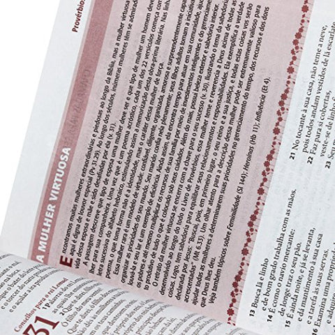 Image of Biblia Em Portugués RA067BMRA2 Tapa Cuero Reconstituido Impresión Tulipán