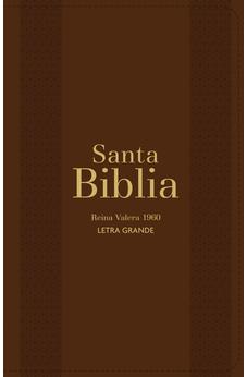 Biblia RVR 1960 Letra Grande Tamaño Manual Marrón con Cierre e Índice