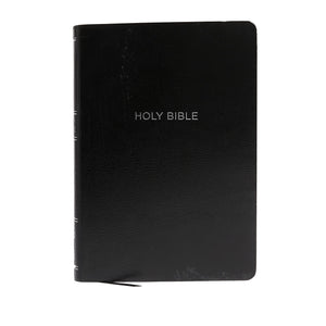 NIV, Quest Study Bible, Large Print, Bonded Leather, Black, Comfort Print: The Only Q and A Study Bible