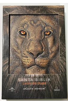 Image of Biblia RVR 1960 Letra Grande Tamaño Manual León de Juda 3D Bronce Símil Piel