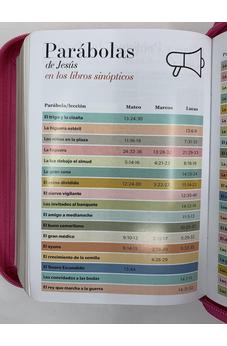 Image of Biblia RVR 1960 Letra Grande Compacta 11 Puntos Símil Piel Fucsia Cierre