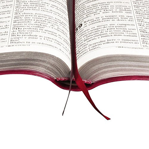 Image of Biblia Em Portugués ARC065TILGILV Tapa Imitación Cuero Púrpura Noble Índice Digital