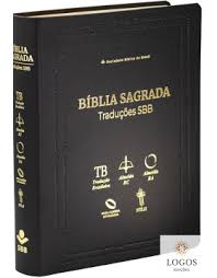 Bíblia Em Portugués TB ARC RA NAA NTLH Símil Piel Negro Canto Dorado