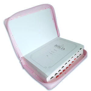 Biblia RVR 1960 Compacta Mariposas y Flores Símil Piel con Índice y Cierre