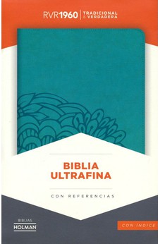 Biblia RVR 1960 Ultrafina Aqua Símil Piel con Índice