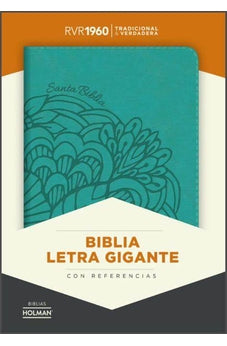 Biblia RVR 1960 Letra Gigante Símil Piel Aqua