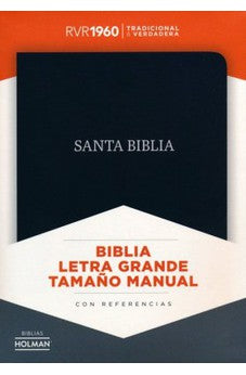 Image of Biblia RVR 1960 Letra Grande Tamaño Manual Piel Fabricada Negro con Índice