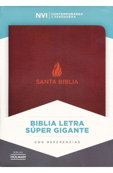 Biblia NVI Letra Súper Gigante Piel Marron con Índice