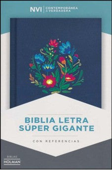 Biblia NVI Letra Súper Gigante Bordado Sobre Tela