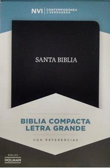 Biblia NVI Compacta Letra Grande Negro Piel Fabricada