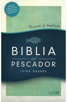 Biblia NVI del Pescador Letra Grande Verde Símil Piel