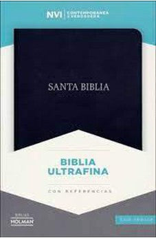Image of Biblia NVI Ultrafina Negro Piel Fabricada