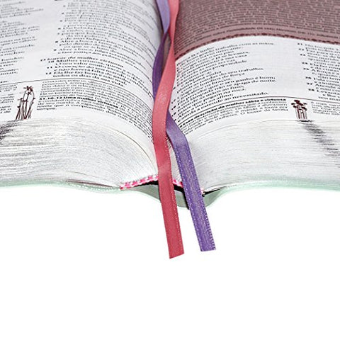 Image of Biblia Em Portugués RA067BMRA2 Tapa Cuero Reconstituido Impresión Tulipán