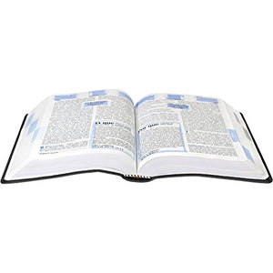 Biblia Em Portugués NTLH045BJ Tapa Imitación Cuero Negro Perforado Fosforescente
