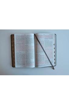 Biblia RVR 1960 Letra Grande Tamaño Manual Grís Símil Piel con Índice