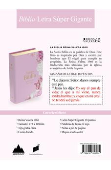 Image of Biblia RVR 1960 Letra Súper Gigante Símil Piel Rosa Claro