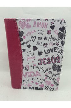 Image of Biblia RVR 1960 Bolsillo Símil Piel Rosa con Índice