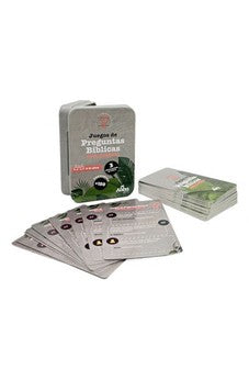 Juego de las Preguntas Bíblicas. Nivel Experto Juego con 52 Cartas en Caja Metálica