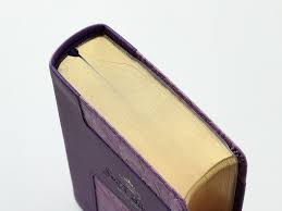 Image of Biblia RVR 1960 Letra Grande Tamaño Manual Bicolor Lila Lila Símil Piel