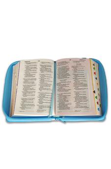 Biblia RVR 1960 para Niños Mi Gran Viaje Azul Símil Piel con Índice con Cierre