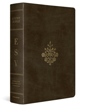 ESV  Large Print Study Bible (Trutone, Olive, Branch Design)