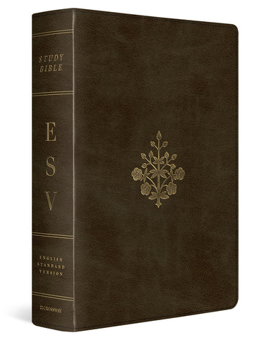 Image of ESV  Large Print Study Bible (Trutone, Olive, Branch Design)