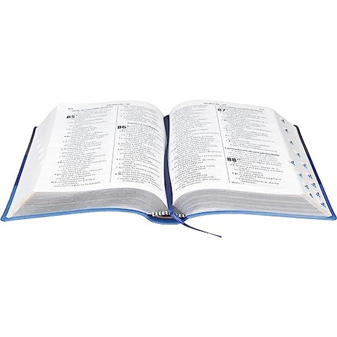 Image of Biblia Em Portugués RA065TILG Tapa Imitación Cuero Triotone Azul Índice Digital