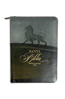 Biblia RVR 1960 Compacta Expresión Negro Gris Símil Piel