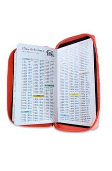 Image of Biblia RVR 1960 Chequera Azul Rosa Símil Piel con Cierre