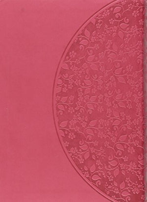 Biblia Em Portugués RA045LG Tapa Imitación Cuero Rosa Oscuro Canto Florales