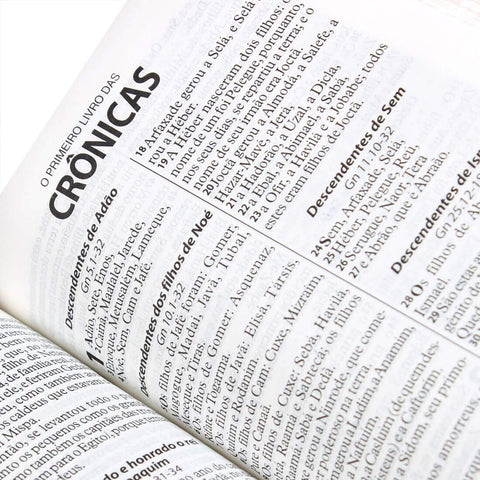 Image of Biblia Em Portugués RA045LG Tapa Imitación Cuero Rosa Canto Florales